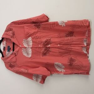 Weekender men's tropical print silk shirt short sleeves in size Xl